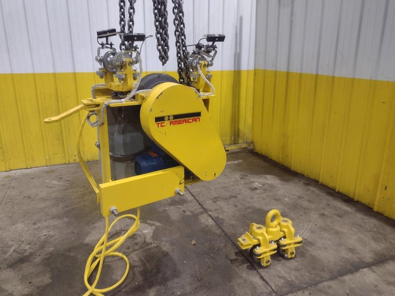 TC AMERICAN CRANE RUBBER WHEEL POWERED TRACTOR DRIVE TROLLEY &amp; HOIST CARRIER, NEW IN CRATE: YOBRO #24829