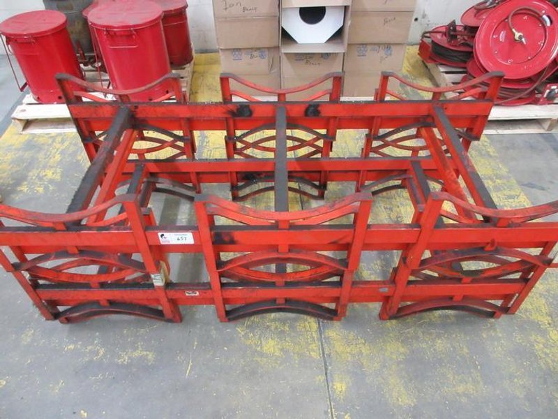 Barrell Racks for 50 Gallon Drums, (4) Racks with 3 Stations each- Auction Item