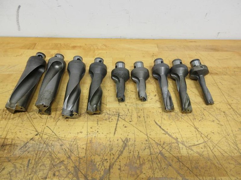 Komet Inserted Drill Tool Holders with ABS50 Modular Mounting, (9 pcs) Sizes Approx .75" - 1.75"- Auction Item