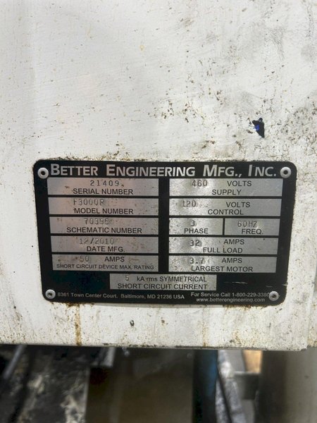 BETTER ENGINEERING MODEL F-3000P CABIENT-TYPE TURNTABLE PARTS WASHER: YOBRO #24669