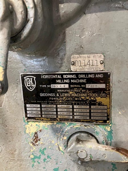 Giddings &amp; Lewis 340T Horizontal Boring Mill