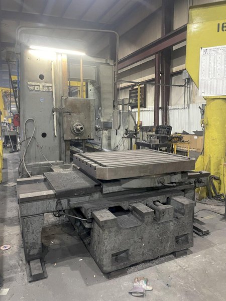 5&quot; WOTAN  MODEL #B-130 ROTARY TABLE &amp; #50 TAPER HORIZONTAL BORING MILL: STOCK 15974