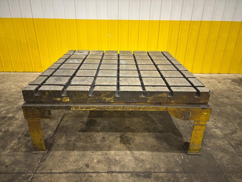 6&#039; X 6&#039; STEEL SLOTTED WORK LAYOUT TABLE WITH DIRECTIONAL T SLOTS: YOBRO #24457