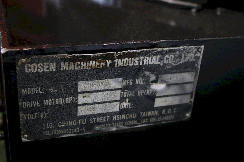 16-1/2" X 25-1/2" COSEN MODEL SH-650M HORIZONTAL SAW: STOCK #75003