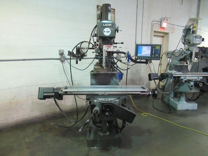 Lagun FTV-2 CNC Vertical Knee Mill with Acu-Rite Millpower 2 2-Axis CNC Control, Power Draw Bar, 10" x 50" Table, 3HP- Auction Item