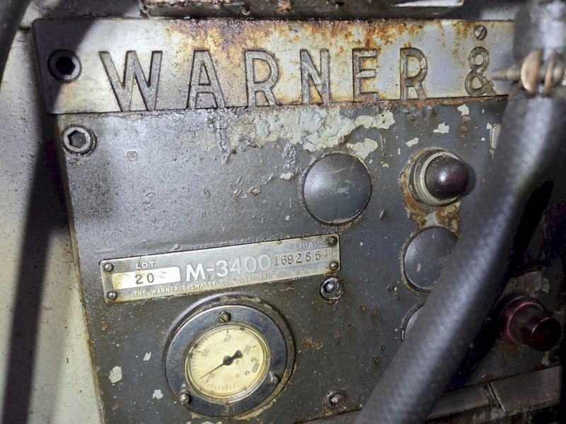 WARNER &amp; SWASEY 1A MODEL M-3400 TURRET LATHE. STOCK # 0992825.