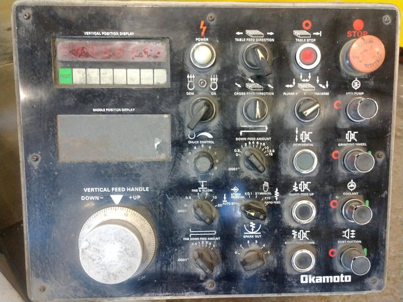 8" X 20" OKAMOTO MODEL #ACC-8-20DX SURFACE GRINDER: STOCK #14526