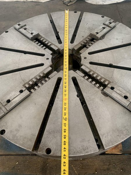 44&quot; 4-JAW SELF CENTERING LATHE CHUCK. STOCK # 0998624.