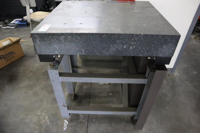 MItutoyo Granite Surface Plate with Stand, 29.5" x 33.5" x 8/25" Granite- Auction Item