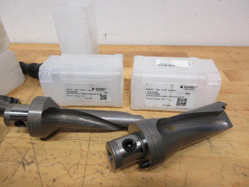 Komet ABS50 Inserted Drill Bodies KUB Quatron, (8pcs) ***NIB*** , Sizes 16.25mm - 37.5mm- Auction Item