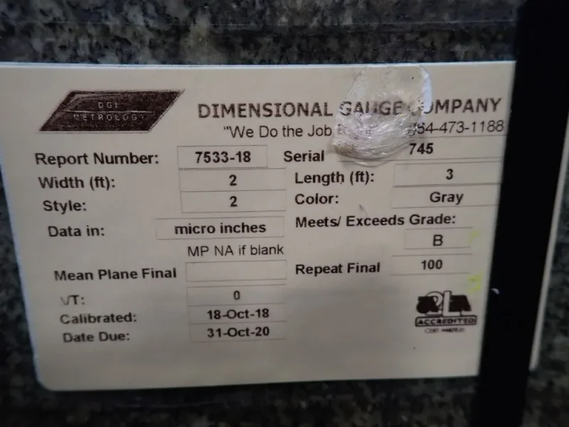 24" X 36" GRANITE SURFACE PLATE