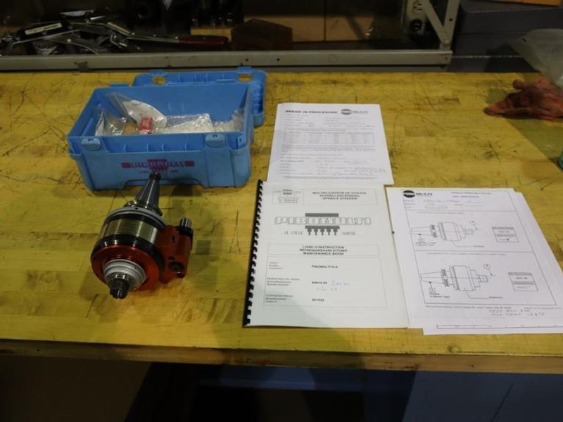 Pibomulti X9810-50 Spindle Speeder, CT40 Taper, 50,000 RPM Max Speed, 10:1 Ratio- Auction Item
