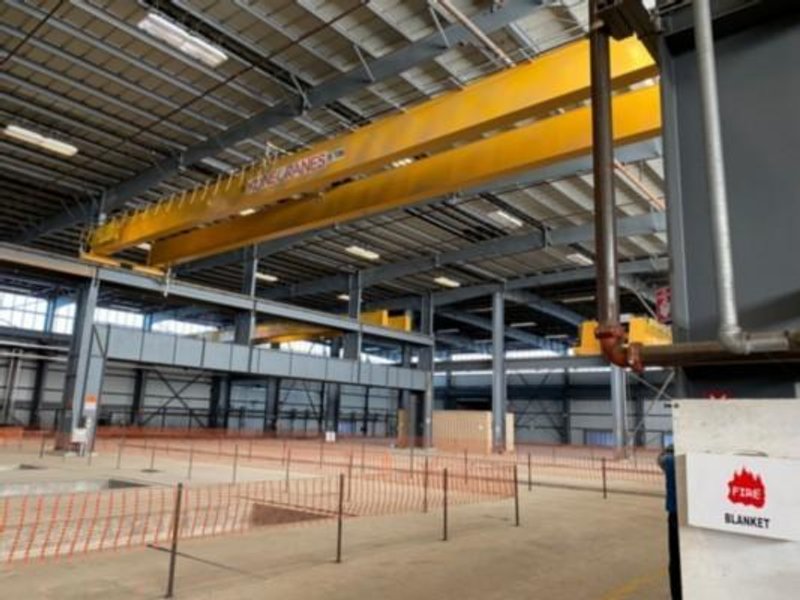 15 TON X 95' SPAN KONE CXTD DOUBLE GIRDER BRIDGE CRANE, NEW 2007