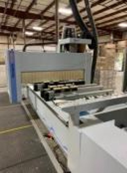 Weeke Venture 107M CNC Router, 2015 – 120″ x 50x Travels, Model BMG111, Free Standing Dust Collector, Safety Cage