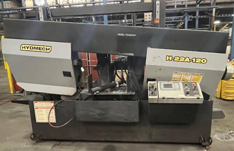 20" X 22" HYD-MECH H-22A-120 HEAVY-DUTY AUTOMATIC HORIZONTAL LONG BAR FEED BAND SAW STOCK# 4036