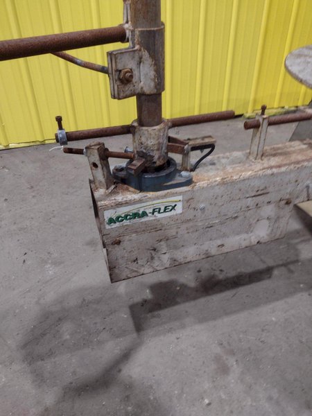 5,500 LBS X 48" AWC (ACCRA-WIRE CONTROLS) MODEL #F-200AF HORIZONTAL PALLET TYPE POWERED DE-COILER: STOCK #19258