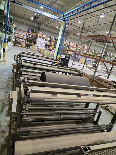 100 TON ATOM S 6110 / 2 L EV DIE CUTTING PRESS W/ UNWIND STATION. STOCK # 0772526