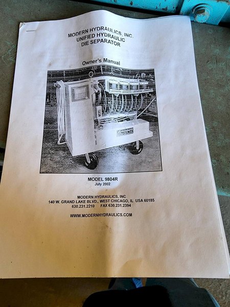 MODERN HYDRAULICS INC UNIFIED HYDRAULIC DIE SEPARATOR STOCK #3111