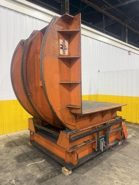 50,000 LBS (25 TON) X 84" X 72" BUSHMAN MECHANICAL POWERED UPENDER / COIL FLIPPER: YOBRO #25946