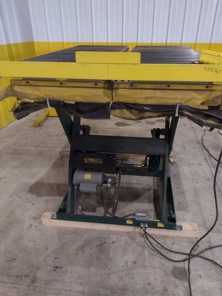 60" X 48" X 3500 LB SOUTHWORTH MODEL #LS4-36 DOUBLE ROLLER TOP LIFT TABLE, 110V SINGLE PHASE: STOCK #20929