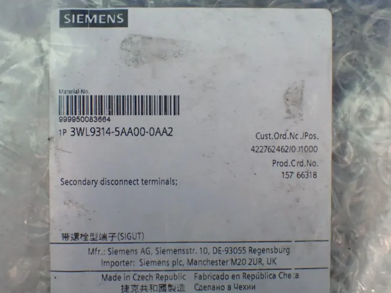 SIEMENS ETU45B CIRCUIT BREAKER TRIP UNIT  -  3WL9314-5AA00-0AA2