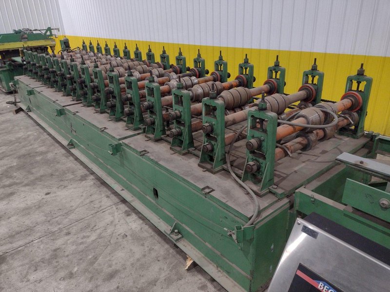 16 STAND X 36&quot; WIDE R-PANEL ASC ROLLFORMER LINE WITH REEL &amp; CUT OFF, BECK CONTROLS: STOCK 21176