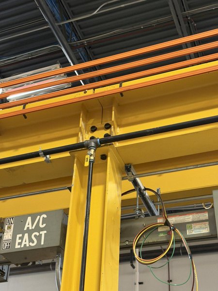 5 TON X 21' X 90' X 13' OMH SINGLE GIRDER OVERHEAD CRANE &amp; RUNWAY SYSTEM: YOBRO #26274