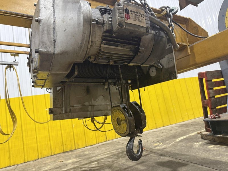 3 TON X 20' X 60' OSBORN SINGLE GIRDER CRANE SYSTEM, FREE STANDING, DETROIT HOIST: YOBRO #24535