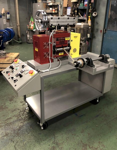 New IRM Model #4060 4&quot; x 6&quot; 2Hi/4Hi Hot Lab Rolling Mill with Payoff and Recoiler