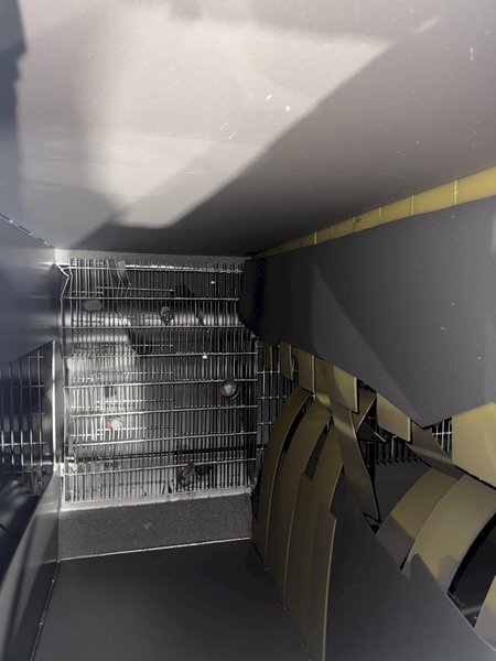 36" x 48" x 8 WHEEL PANGBORN ROTOBLAST PASS THROUGH HANGING CONVEYOR SHOT BLAST MACHINE: YOBRO #24717