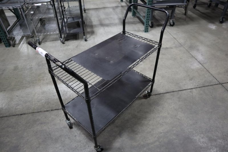 Wire Shop Cart - 2 Shelves- Auction Item