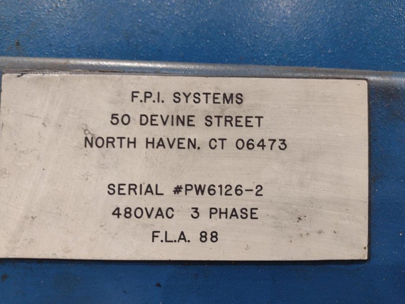 24" WIDE FPI SYSTEMS MODEL #CBW-24 STAINLESS STEEL CONVEYOR TYPER PASS-THROUGH PARTS WASHER: YOBRO #25173