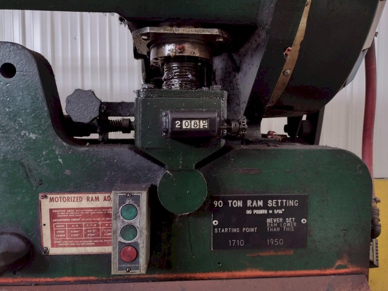 90 TON X 10' CHICAGO D&amp;K MODEL #810-L MECHANICAL BRAKE WITH AIR CLUTCH: STOCK 16343