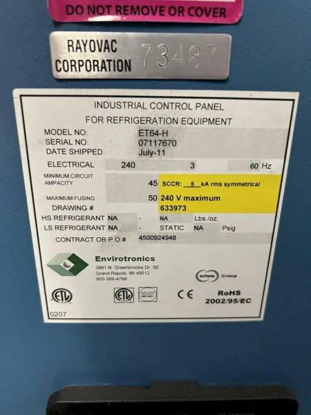 ENVIROTRONICS ET64-H | Environmental Chambers
