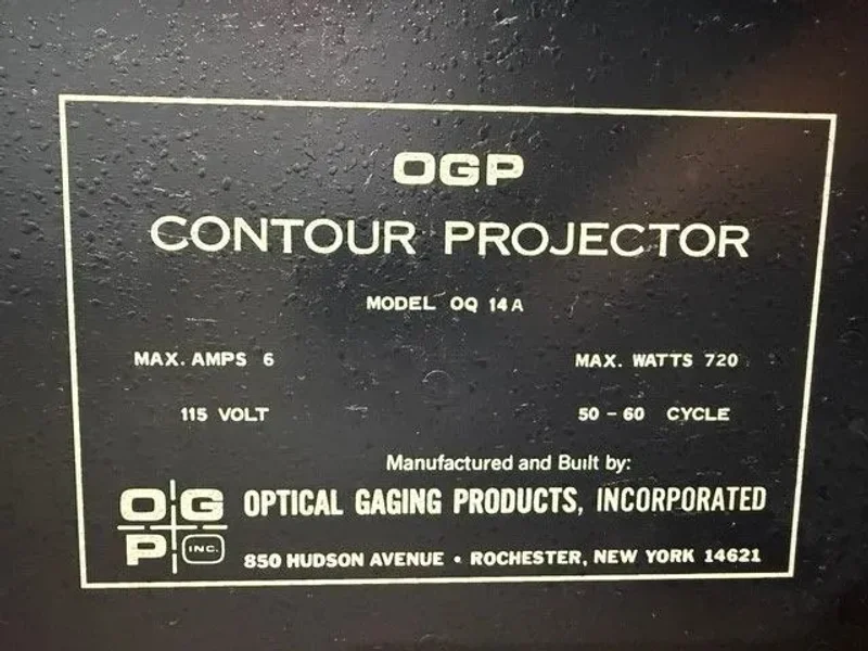 14” Optical Gaging Products OGP OQ-14A Optical Comparator USA #7580