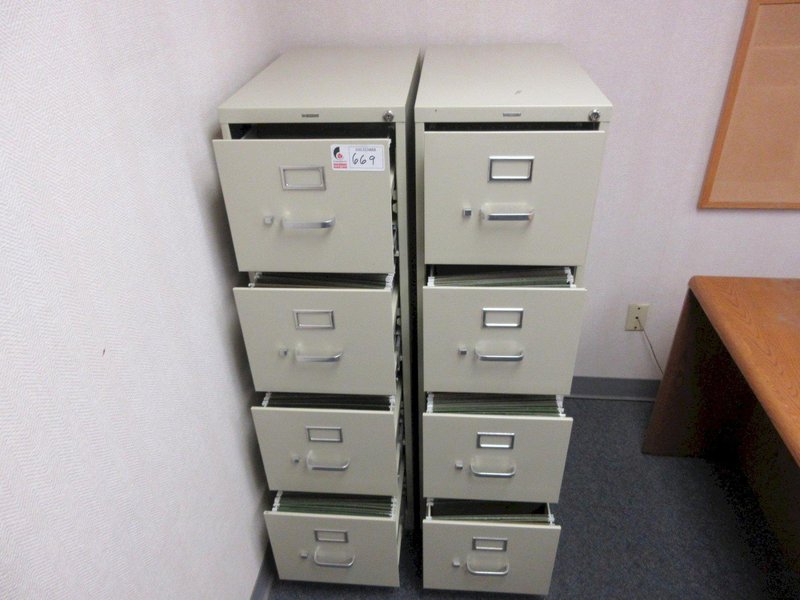 Hon Vertical 4 Drawer Metal Files Cabinets- Auction Item