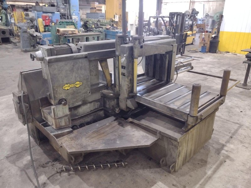 16" x 16" HYD-MECH MODEL #M-16A AUTOMATIC HORIZONTAL BANDSAW WITH POWER MITRE SWIVEL: STOCK #23419