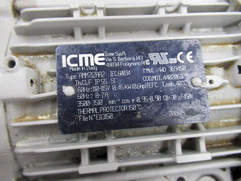 Dekker Vacuum Technologies Duravane Vacuum Pump Model RML010T1-01-AS, Rotary Vane Pump with Tank - Single Phase