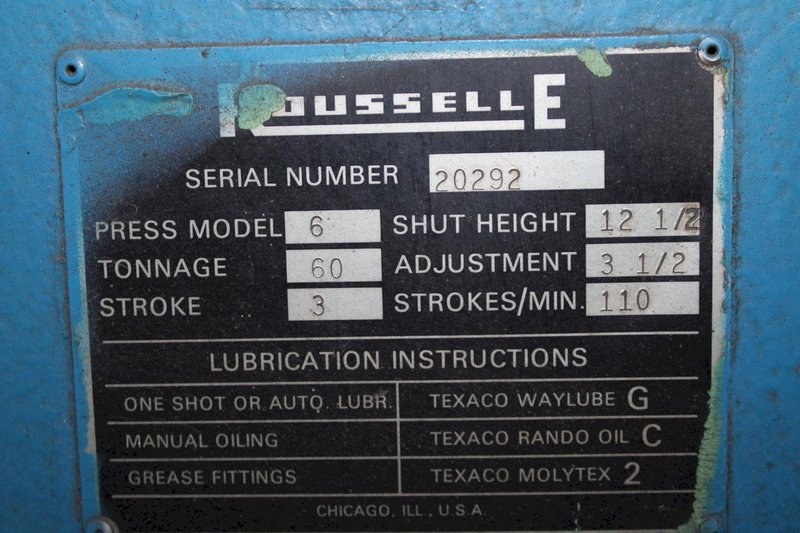 60 TON ROUSSELLE OBI PRESS