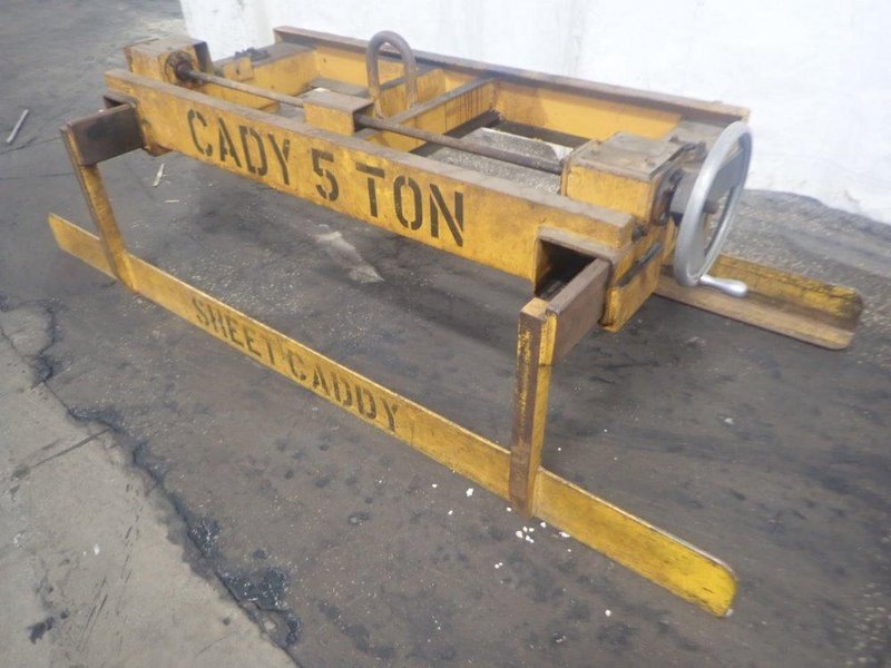 5 TON (10,000 LBS) x 96" x 14-48" WIDE CADY ADJUSTABLE SHEET LIFTER STOCK # 3180