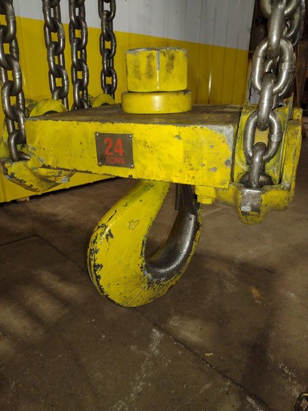 24 TON (48,000 LBS) CHESTER LOW HEADROOM ELECTRIC CHAIN HOIST: STOCK #10210