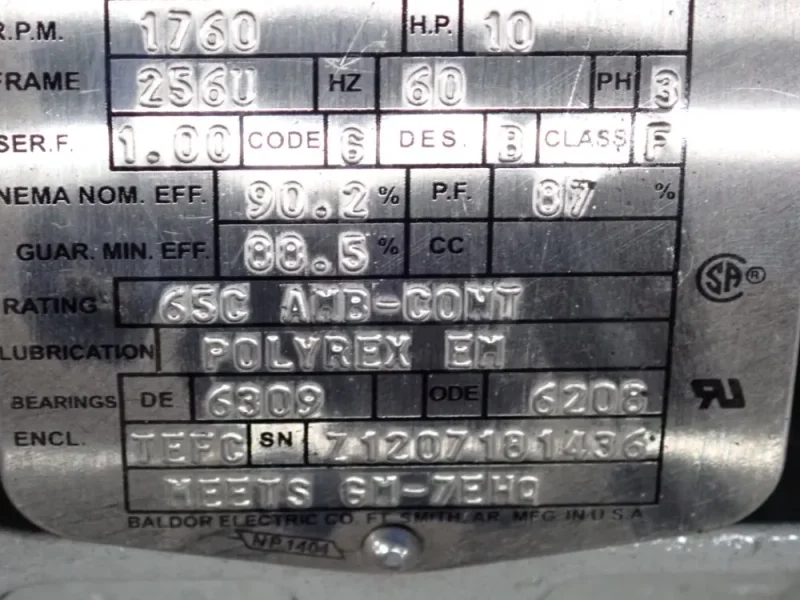 BALDOR 10 HP MOTOR  -  AEM2238-4