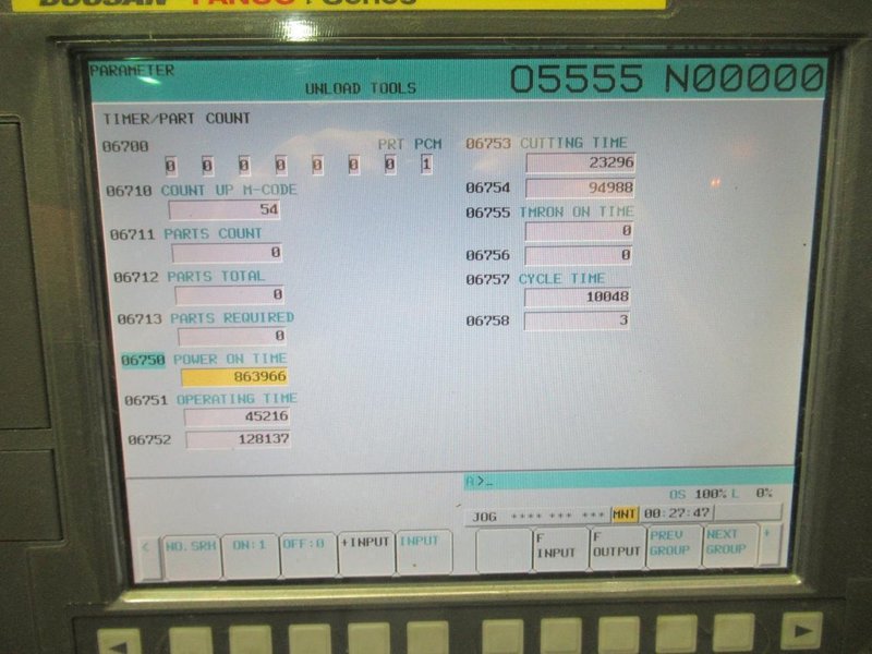 Doosan Mynx 6500/40 CNC Vertical Machining Center with Doosan-Fanuc i Series CNC Control,  30-ATC Thru Spindle Coolant, 12,000 RPM, CAT 40,- Auction Item