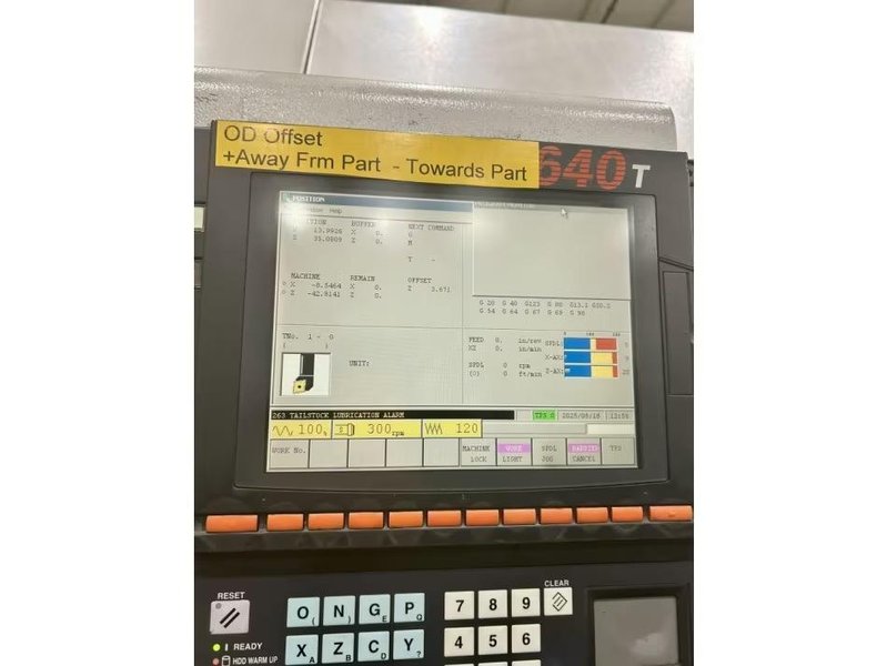 Mazak Slant Turn 50NR CNC Lathe, 2006 – 7.1″ Bore, Chip Conveyor