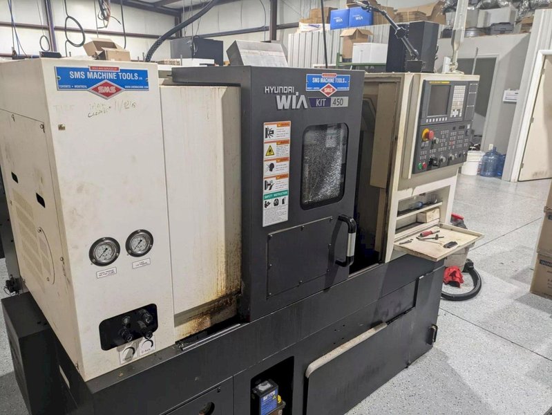 Hyundai Wia KIT-450 CNC Gang Tool Lathe, 2017 – Fanuc Control