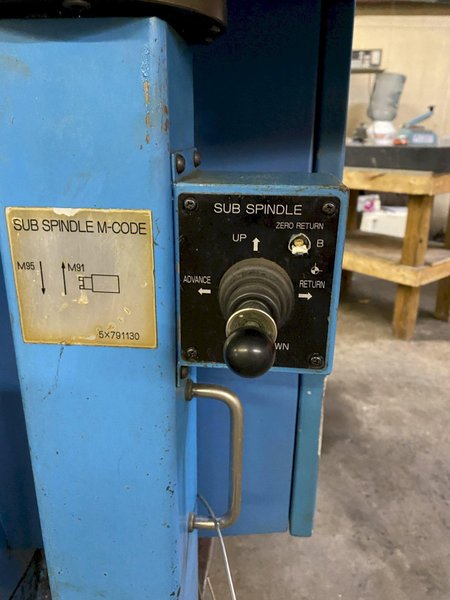 MIYANO ATS-45S CNC LATHE WITH SUB SPINDLE. STOCK # 0525422