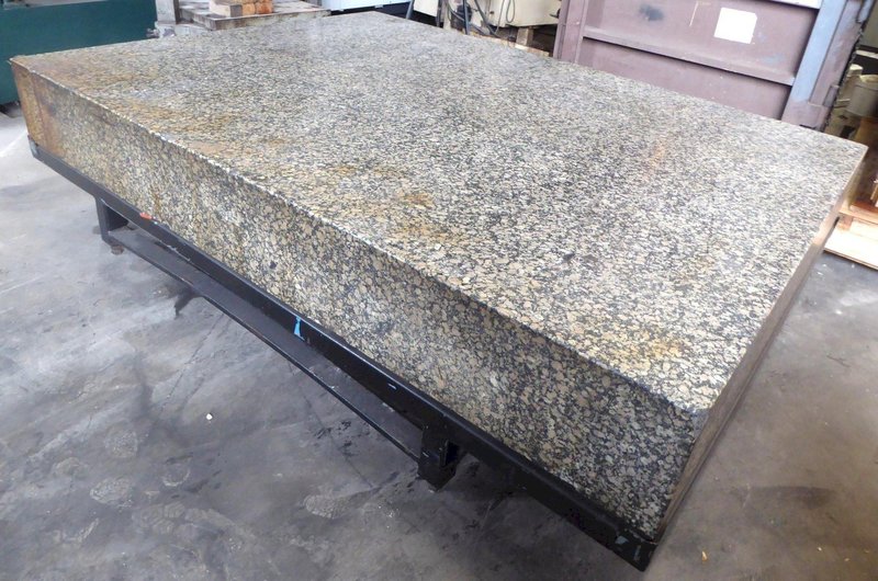 80&quot; x 108&quot; Tru-Stone Granite Surface Plate, 13&quot; Thick, Grade A, Stand