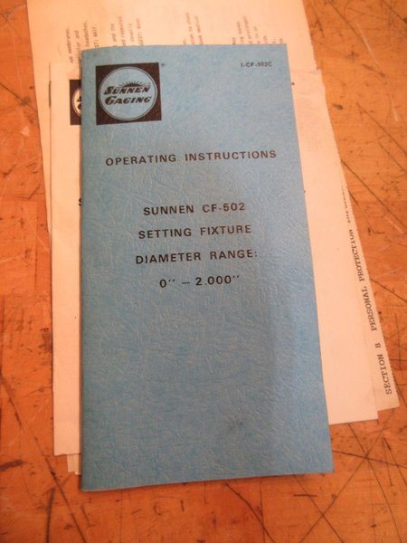Sunnen CF-502 Bore Gage Setting Fixture 0"-2" - Auction Item