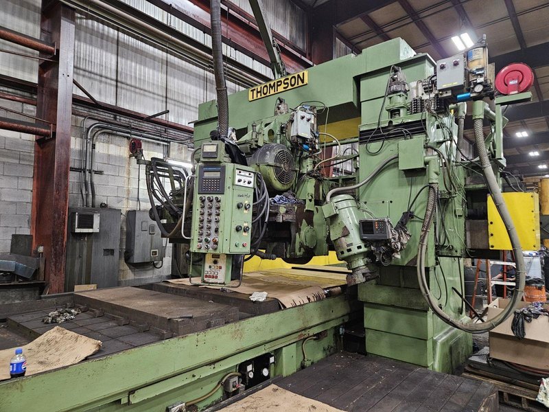84" x 206" THOMPSON  MODEL #16CX HORIZONTAL SURFACE GRINDER WITH VERTICAL 75 HP HEAD: STOCK 22517
