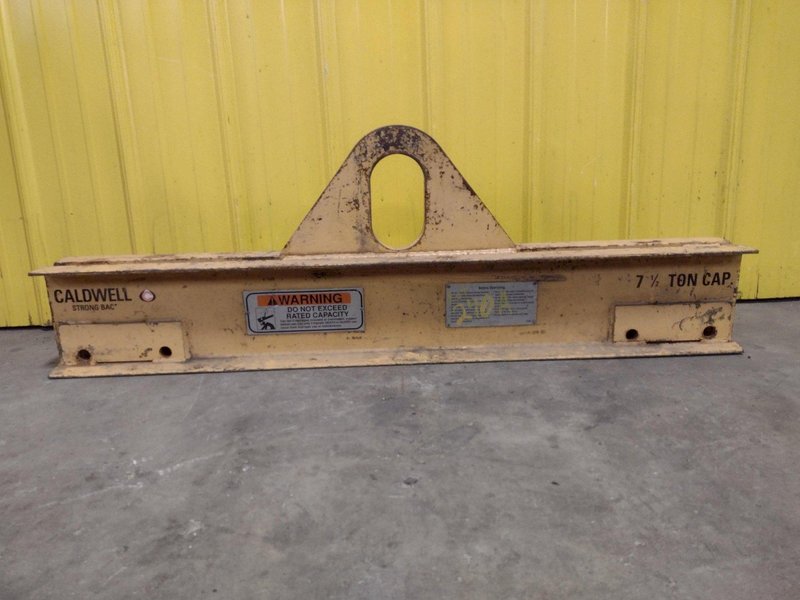 15,000 LBS CALDWELL MODEL 20-7.5-4 LIFTING BEAM / SPREADER BAR: STOCK #18009